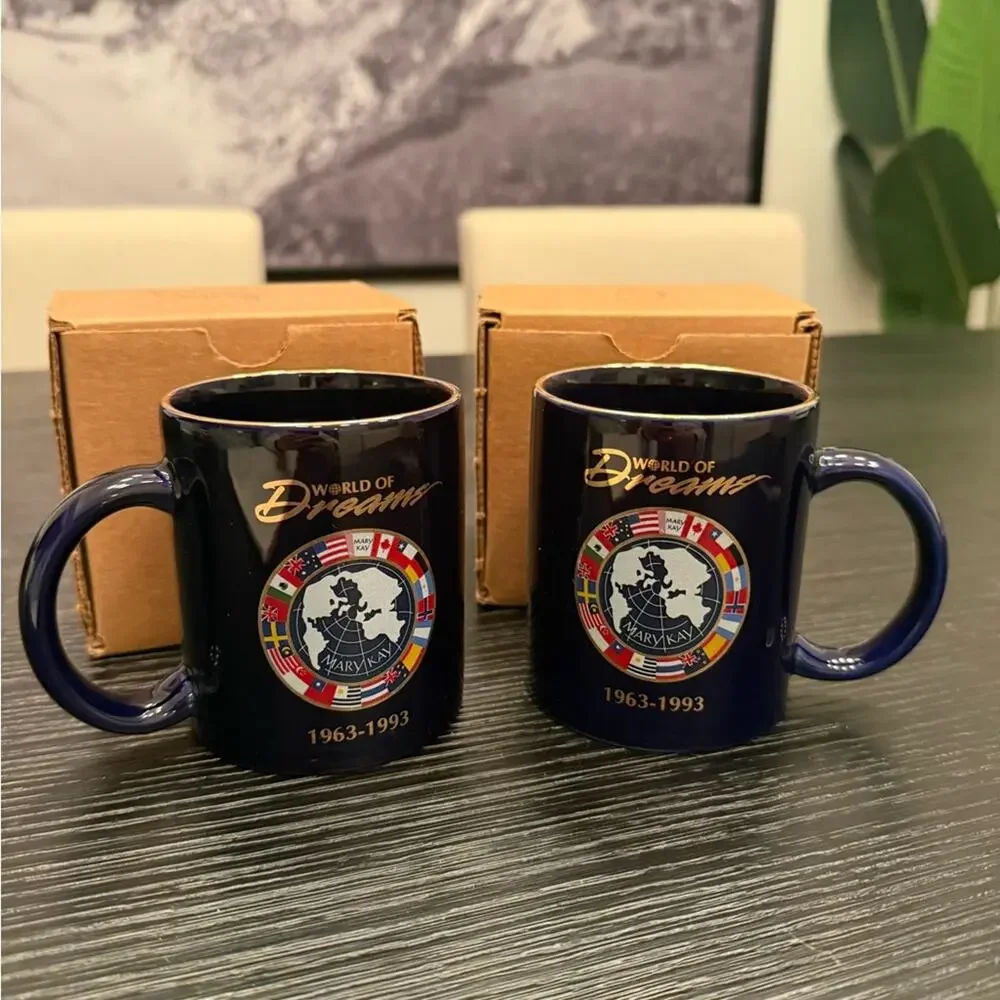 Mary Kay Vintage Mugs 1993 Seminar Mug World of Dreams Bundle of (2) Mugs